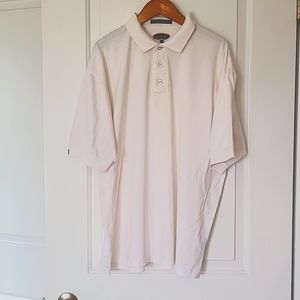 David S Reid Men's White Tennis Short-Sleeved Polo Shirt Large